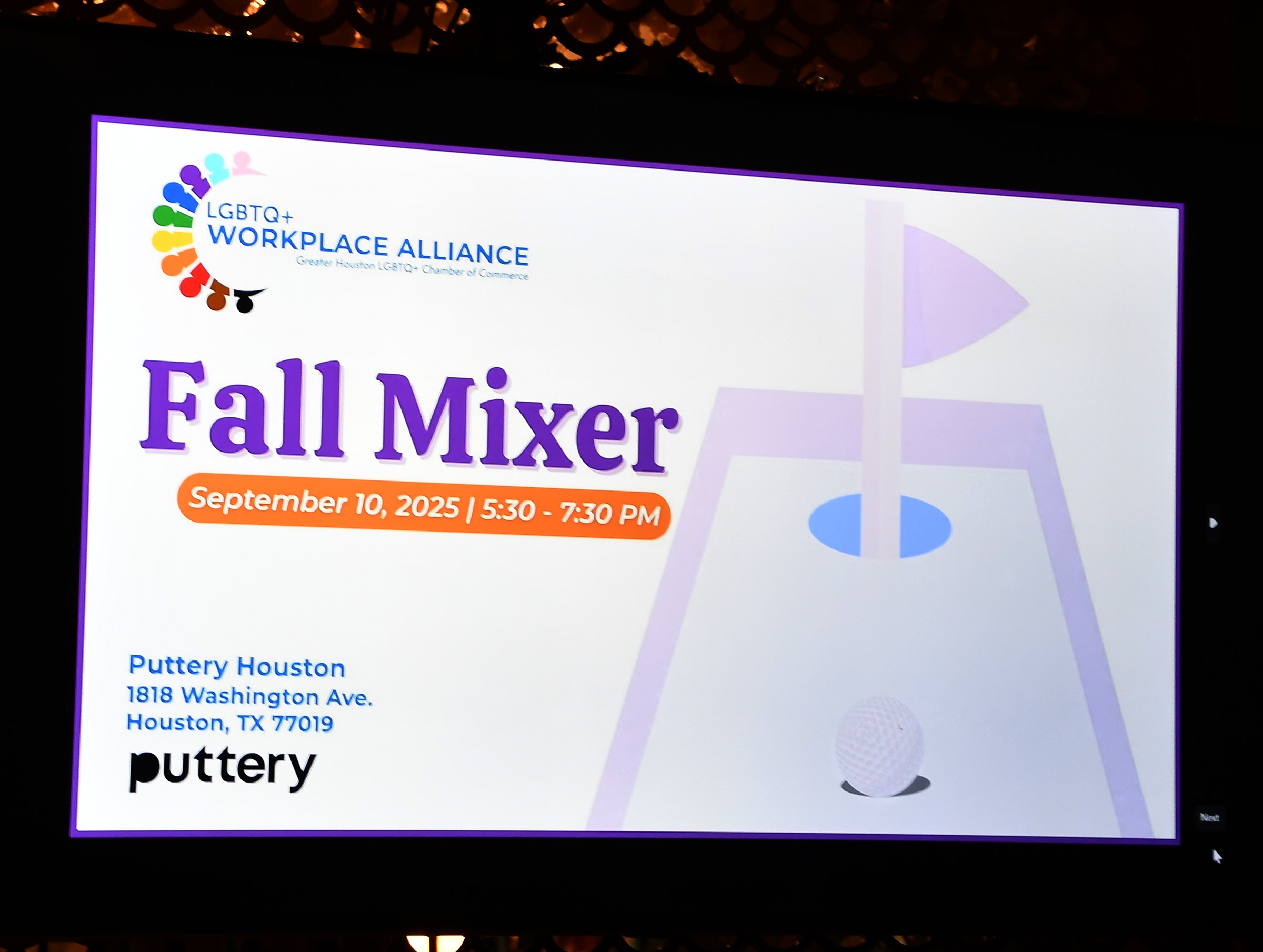 Greater Houston LGBTQ+ Chamber Hosts the LGBTQ+ Workplace Alliance Fall Mixer at Puttery